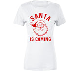 Santa Is Coming Funny Christmas Holiday Crewneck Sweatshirt