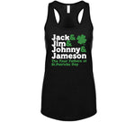 Jack Jim Johnny Jameson Four Fathers Of St Patricks Day Funny Party T Shirt