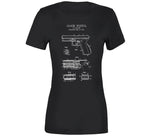 Glock Pistol Patent Blueprint T Shirt