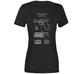 Glock Pistol Patent Blueprint T Shirt