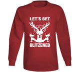 Let's Get Blitzened Funny Christmas Holiday Reindeer Crewneck Sweatshirt