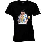 Lionel Messi Kissing World Cup Argentina Futbol Fan T Shirt