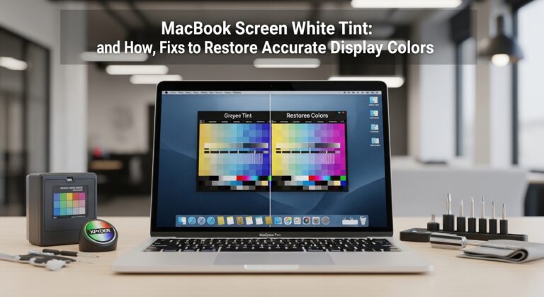 MacBook Screen White Tint